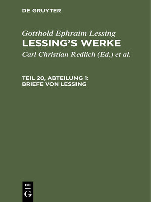 cover image of Briefe von Lessing